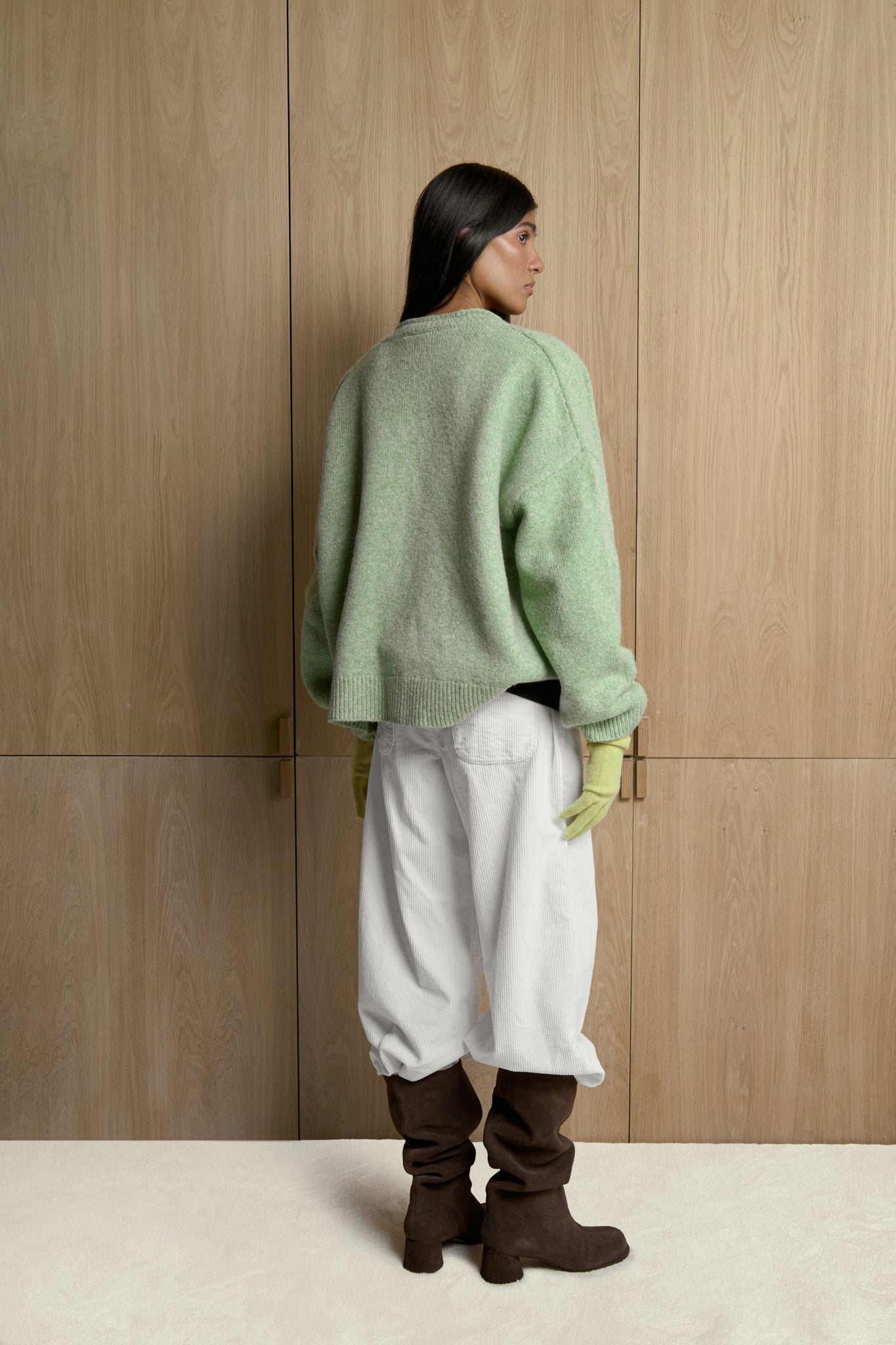 Jones Cardigan in Apple Green